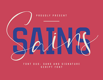 Sains Font Duo Sans Script