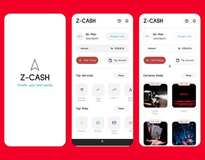 Z-Cash Mobile Application UI