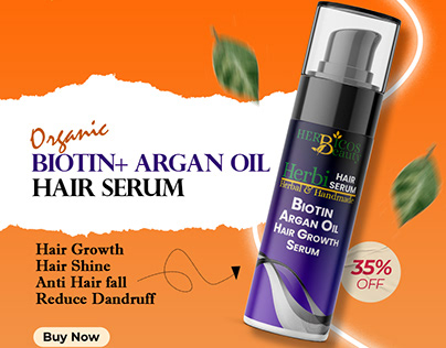 Biotin With Argan Oil Hair Serum by Herbicosbeauty