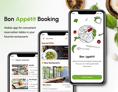 Mobile application for booking a table in a restaurant