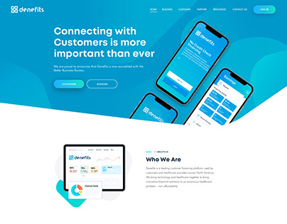 Denefits Customer Financing Homepage