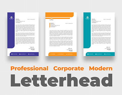 Professional Corporate Modern Letterhead Design
