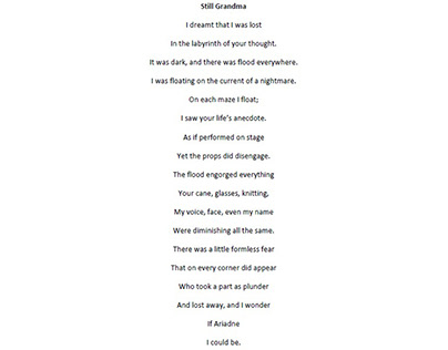 Still Granma - Shape Poem