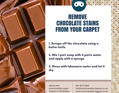 How to remove chocolate stains from your carpet