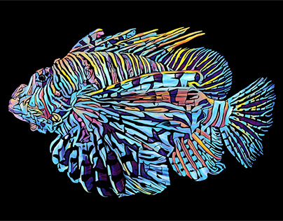 Electric Lionfish: Vector Illustration