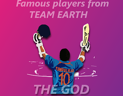 Famous players from TEAM EARTH. ( CRICKET)