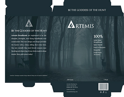 Artemis Broadheads - pruduct,brand and box design