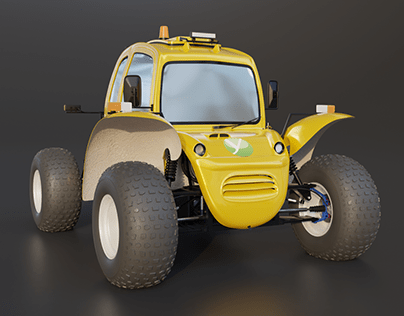 3D model agricultural vehicle. Variant 2
