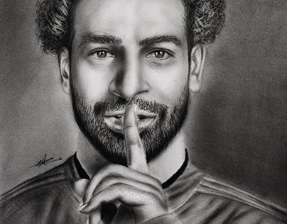 Mo Salah Portrait Drawing