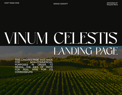 Vinum Celestis | Landing page & Branding