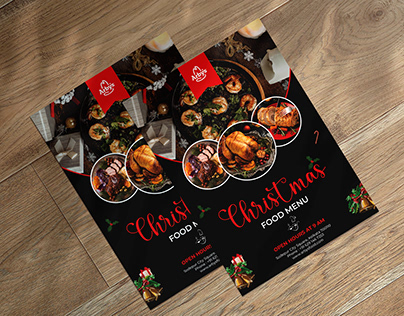Christmas food flyer designs