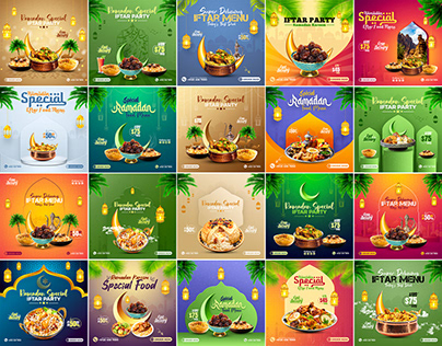 Ramadan Food Social Media Post Template Free