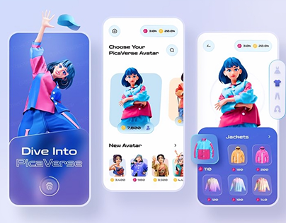 Cool NET Avatar Mobile App Design