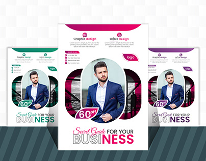 corporate Business Flyer Design with 3 color