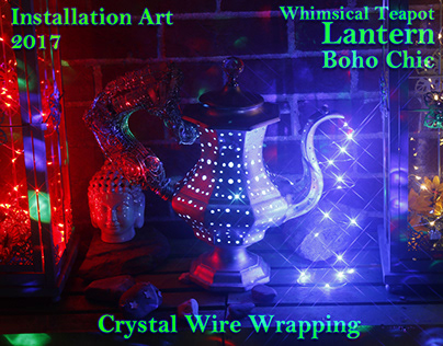 Whimsical Boho Teapot Lantern