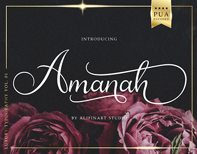 Amanah Script (Ananda) | Heart Swashes Font
