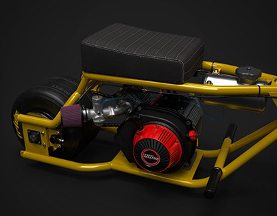 Dragster Minibike Game Ready 3D Model