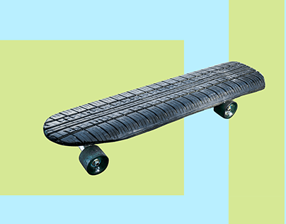 Skateboard Made from Tyre