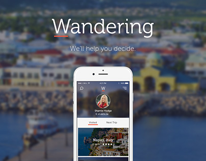 Wandering - Travel App Concept