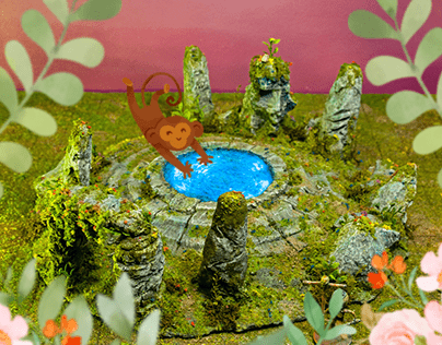 TTRPG: Jungle overgrown altar with magical portal