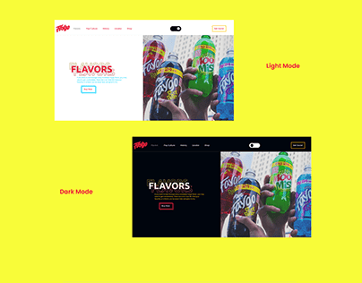 Faygo Flavor Page Redesign (Dark Mode)