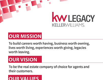 Transparent wall vinyl design for Company 'KW Legacy Re