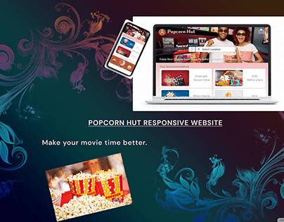 Popcorn Hut responsive website design.