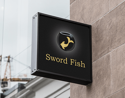 Sword fish logo for a antique shop