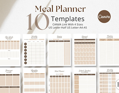 Meal & Pantry CANVA Planner Templates