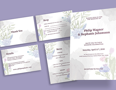 Wedding Invitation – Elegant Shinning Flower