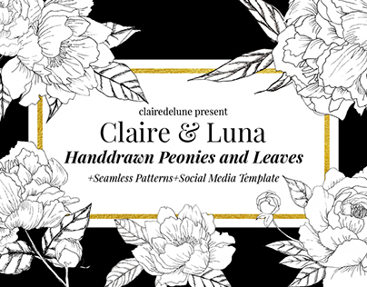 Claire & Luna - Handdrawn Peonies