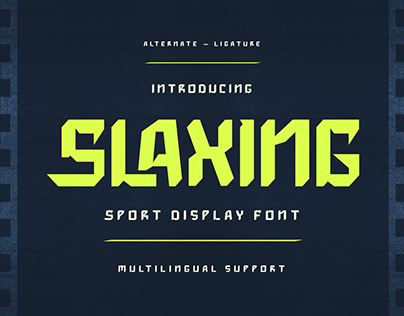 Slaxing - Sporty Display Font