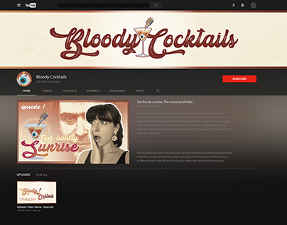 Bloody cocktails - Thumbnails and logo