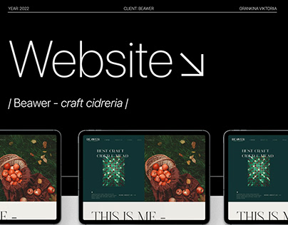 Website design for craft cidreria "Beawer"