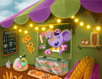illustration for cookie packaging