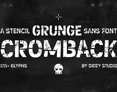 Cromback – Stencil Grunge Sans Font