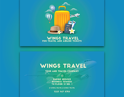 business card Wings Travel