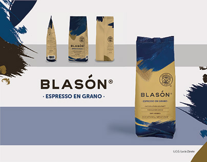 Diseño empaque Café Blasón espresso en Grano
