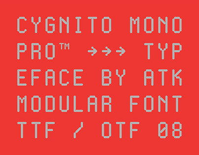 Cygnito Mono Pro — Font Family