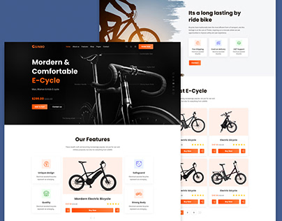 Electric Cycle Landing Page