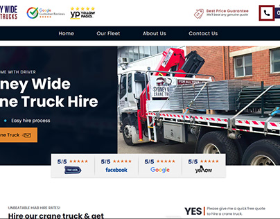 Sydney Crane Truck Hire Site Design