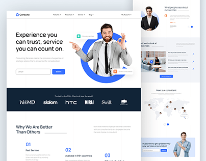 Consultation firm agency landing page, Figma, UI/UX