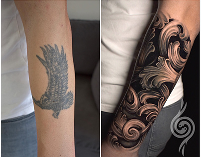 Filigree Cover-up Tattoo