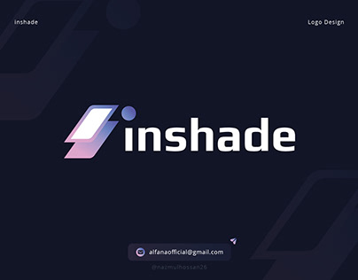 inshade - i Crypto Blockchain Lettermark Logo Design