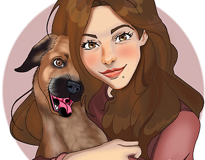 Cartoon con mascota / Ilustración por encargo