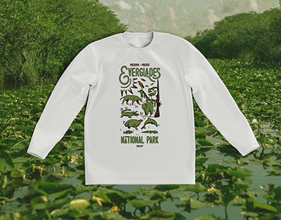 Everglades National Park Tee Shirt Illustration
