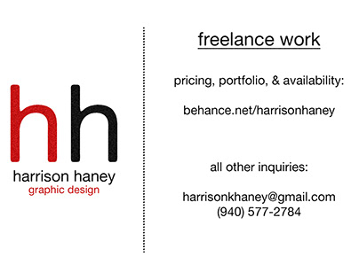 freelance details (price, packages, disclaimers)