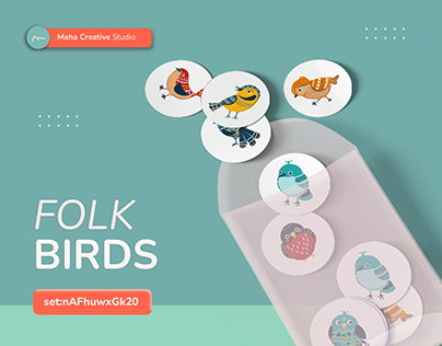 Folk Bird Canva Keyword Element