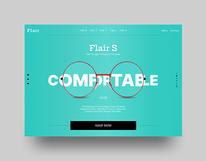 Flair - A glasses shop UI concept