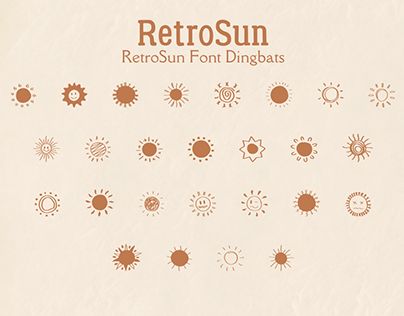 RetroSun - Dingbat Font ( Demo )